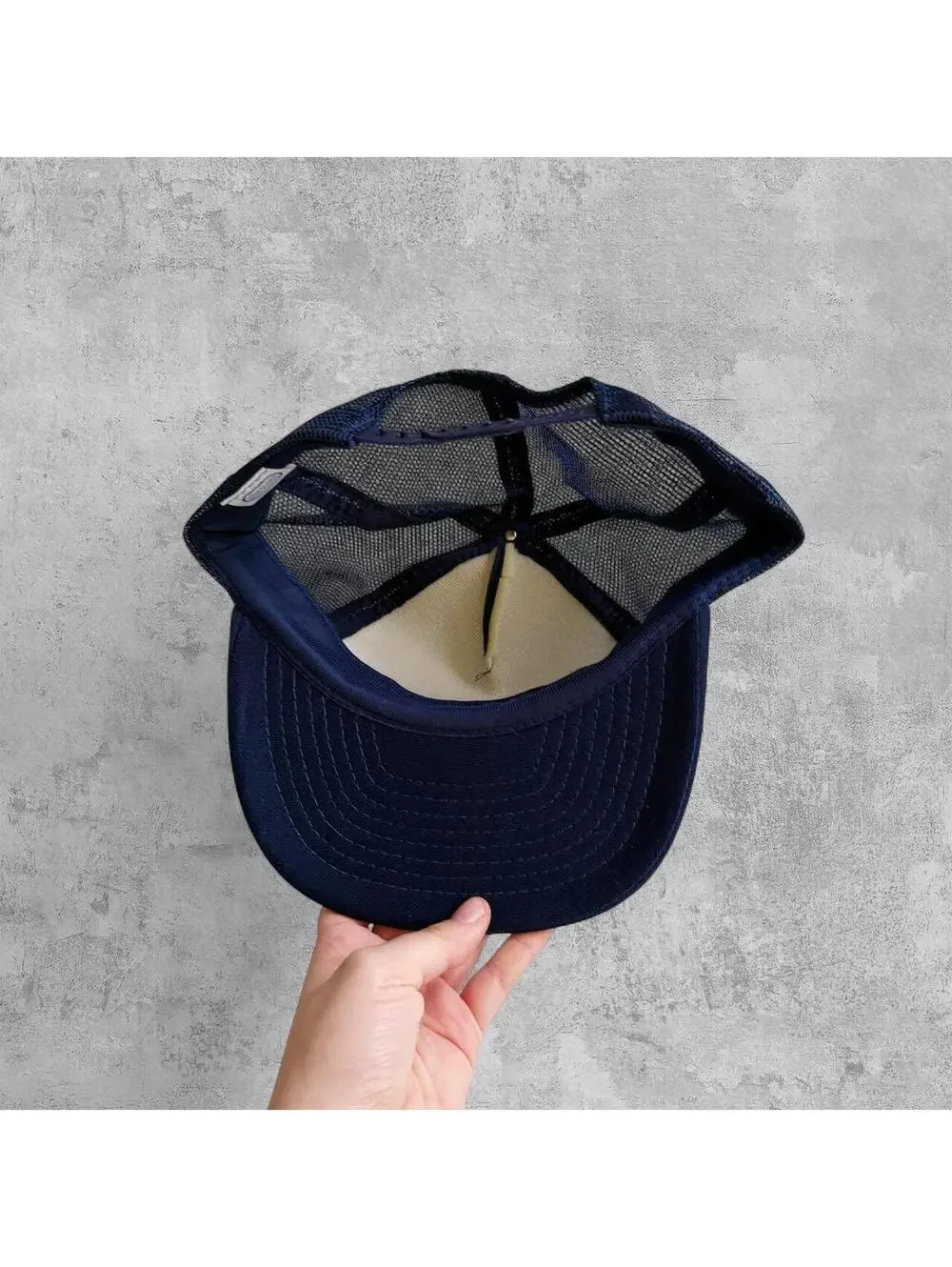 Vtg 90s Doherty's Tremont Service Center Trucker Hat Navy Snapback